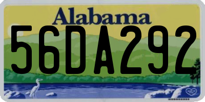 AL license plate 56DA292