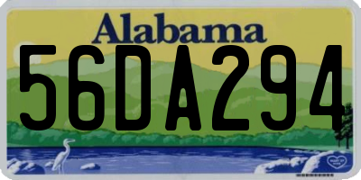 AL license plate 56DA294