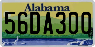 AL license plate 56DA300