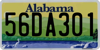 AL license plate 56DA301