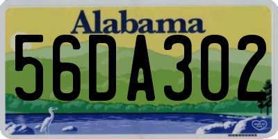 AL license plate 56DA302