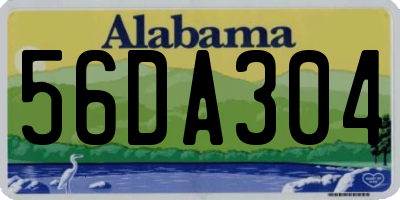 AL license plate 56DA304