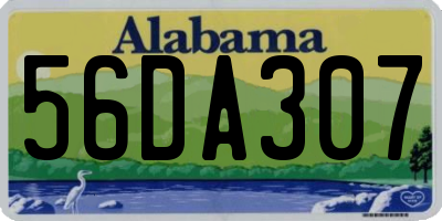 AL license plate 56DA307