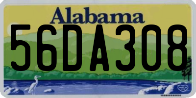 AL license plate 56DA308