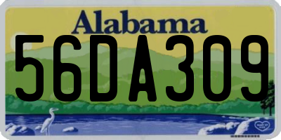 AL license plate 56DA309