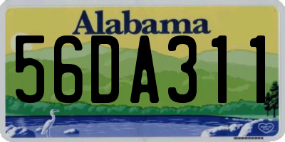 AL license plate 56DA311