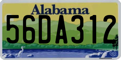 AL license plate 56DA312