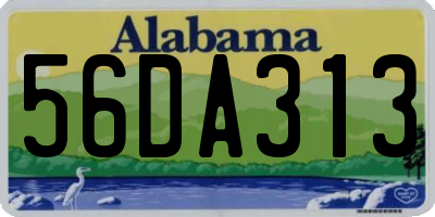 AL license plate 56DA313