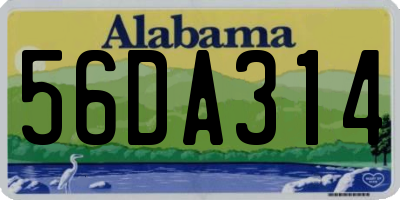 AL license plate 56DA314