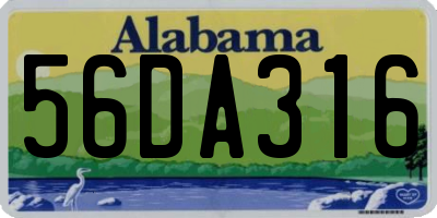AL license plate 56DA316