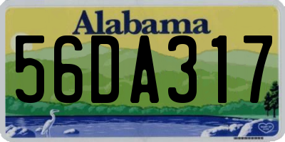 AL license plate 56DA317