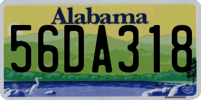 AL license plate 56DA318