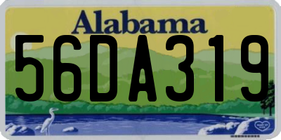 AL license plate 56DA319