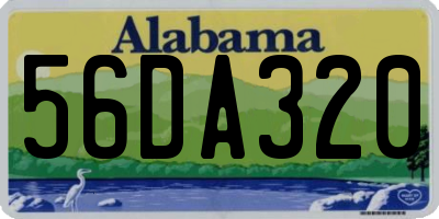 AL license plate 56DA320
