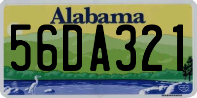 AL license plate 56DA321