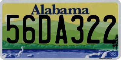 AL license plate 56DA322