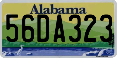 AL license plate 56DA323