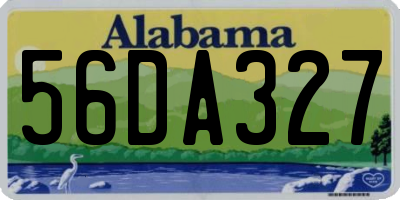 AL license plate 56DA327
