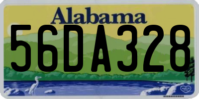 AL license plate 56DA328