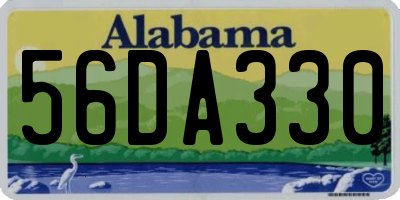 AL license plate 56DA330
