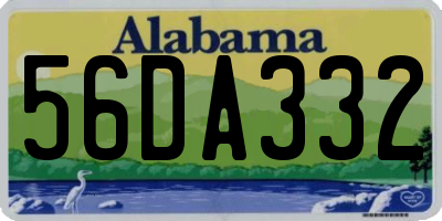 AL license plate 56DA332
