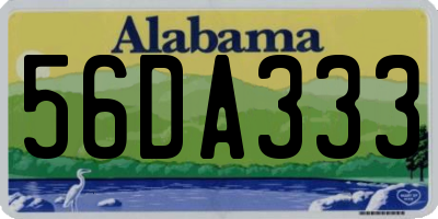 AL license plate 56DA333