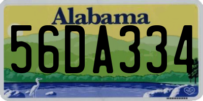 AL license plate 56DA334