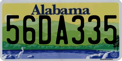 AL license plate 56DA335
