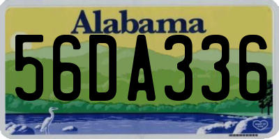 AL license plate 56DA336