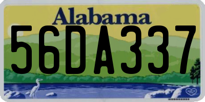 AL license plate 56DA337