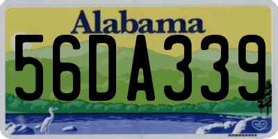 AL license plate 56DA339