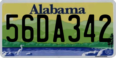 AL license plate 56DA342