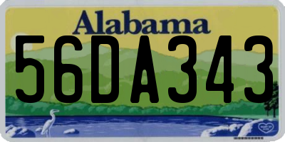 AL license plate 56DA343