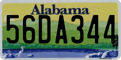 AL license plate 56DA344