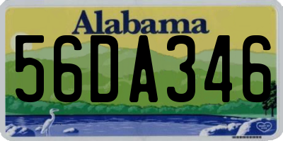 AL license plate 56DA346