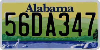 AL license plate 56DA347