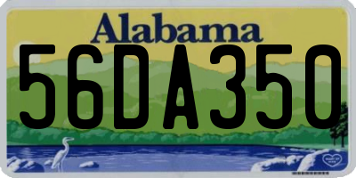 AL license plate 56DA350