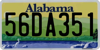 AL license plate 56DA351