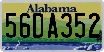 AL license plate 56DA352