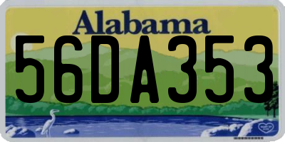 AL license plate 56DA353