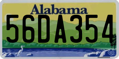 AL license plate 56DA354