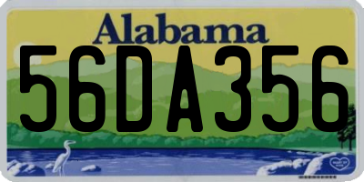 AL license plate 56DA356