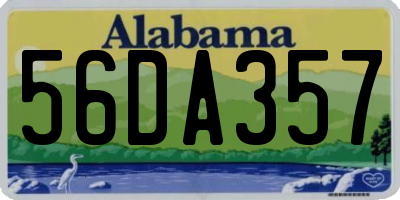 AL license plate 56DA357