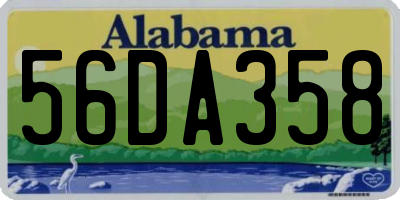 AL license plate 56DA358