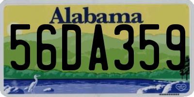 AL license plate 56DA359
