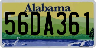 AL license plate 56DA361