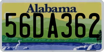AL license plate 56DA362