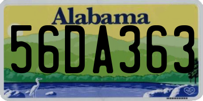 AL license plate 56DA363