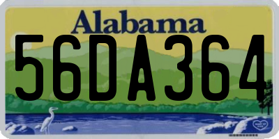 AL license plate 56DA364