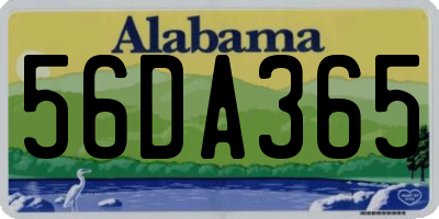 AL license plate 56DA365